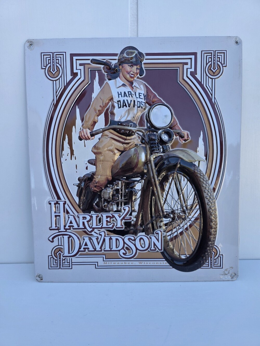 Harley Davidson Ande Rooney Tin Sign Nouveau Babe Ande Rooney 2010581